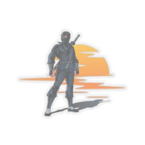 Ninja Transparente oder Weiße Hintergrund Sticker