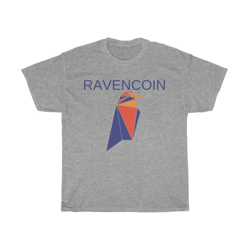 Ravencoin Cryptocurrency (text Above Raven) - Unisex Heavy Cotton Tee - Etsy