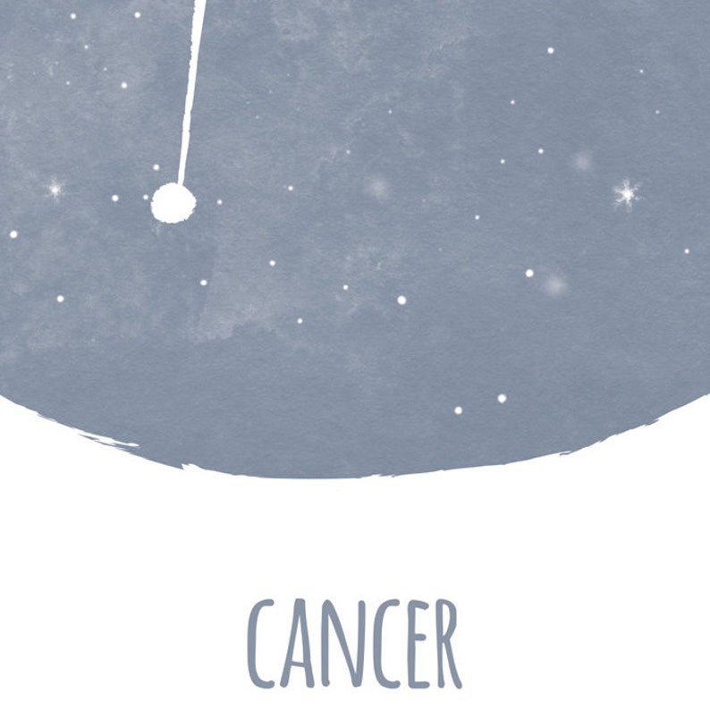 CANCER Star Sign PRINTABLE Printable Poster Zodiac Wall Etsy UK