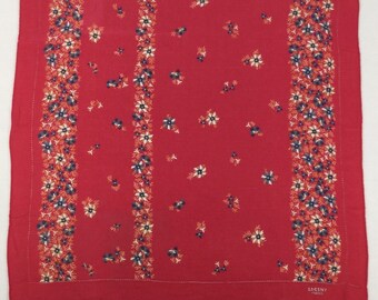 Vintage Aquascutum Checkered Handkerchief Neckerchief