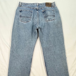 Vintage Polo Jean By Ralph Lauren Jeans Faded Blue Denim Regular Fit Men Jeans Waist 34 Classic Retro Casual Stlye Streetwear