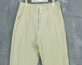 Vintage Japan Striped Trousers Pants Men Hickory Pants Workwear Classic Retro Pants Size 30