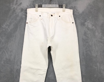 Vintage Wrangler White Denim Jeans, Regular Fit (Waist 33)
