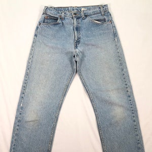 Vintage 90s Levis 505 Jeans: Blue Denim, Straight Leg - Waist 28