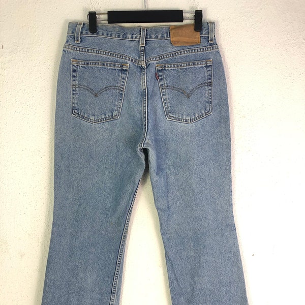 Vintage LEVIS 517  Jeans Flared Jean Levis Bootcut Red Tab Light Wash Jeans  Waist 32