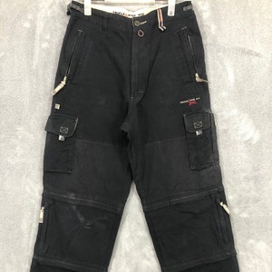 Triple Five Soul Cargo Pants Black Parachute Pants Streetwear 555