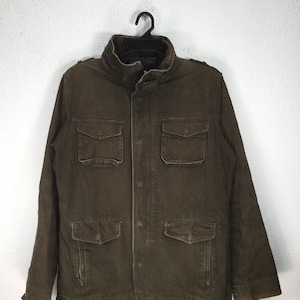 Vintage Green Army Jacket Men Small Military Style Outdoor Utility Casual Atw Fabrix Size S