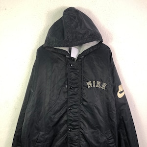Vintage Nike Black Jacket Nike Hoodies Jacket Nike Swoosh Nike Sports Jacket men Size 2XL