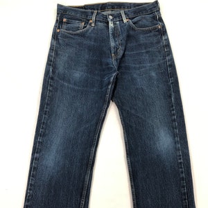 Vintage LEVIS 505 Blue Jeans, Levis 505 men jeans, Distressed jeans, Dark wash jeans, Waist 33