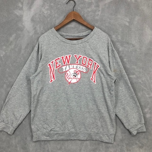 New York Yankees Baseball Grey Crewneck Sweatshirt  Ny Jumper Sweater Sportswear Yankees Unisex Size M