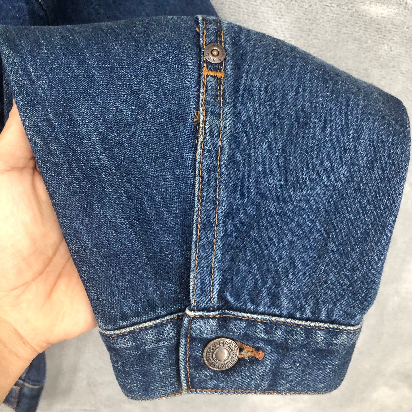 VTG LEVIS TYPE 1 CINCH BACK WESTERN DENIM JACKET PLEAT FRONT ROCKABILLY 50s S 36 main image 0