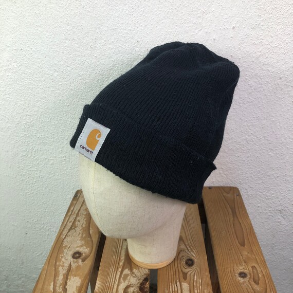 Cappello vintage CARHARTT berretto nero cappello da lavoro