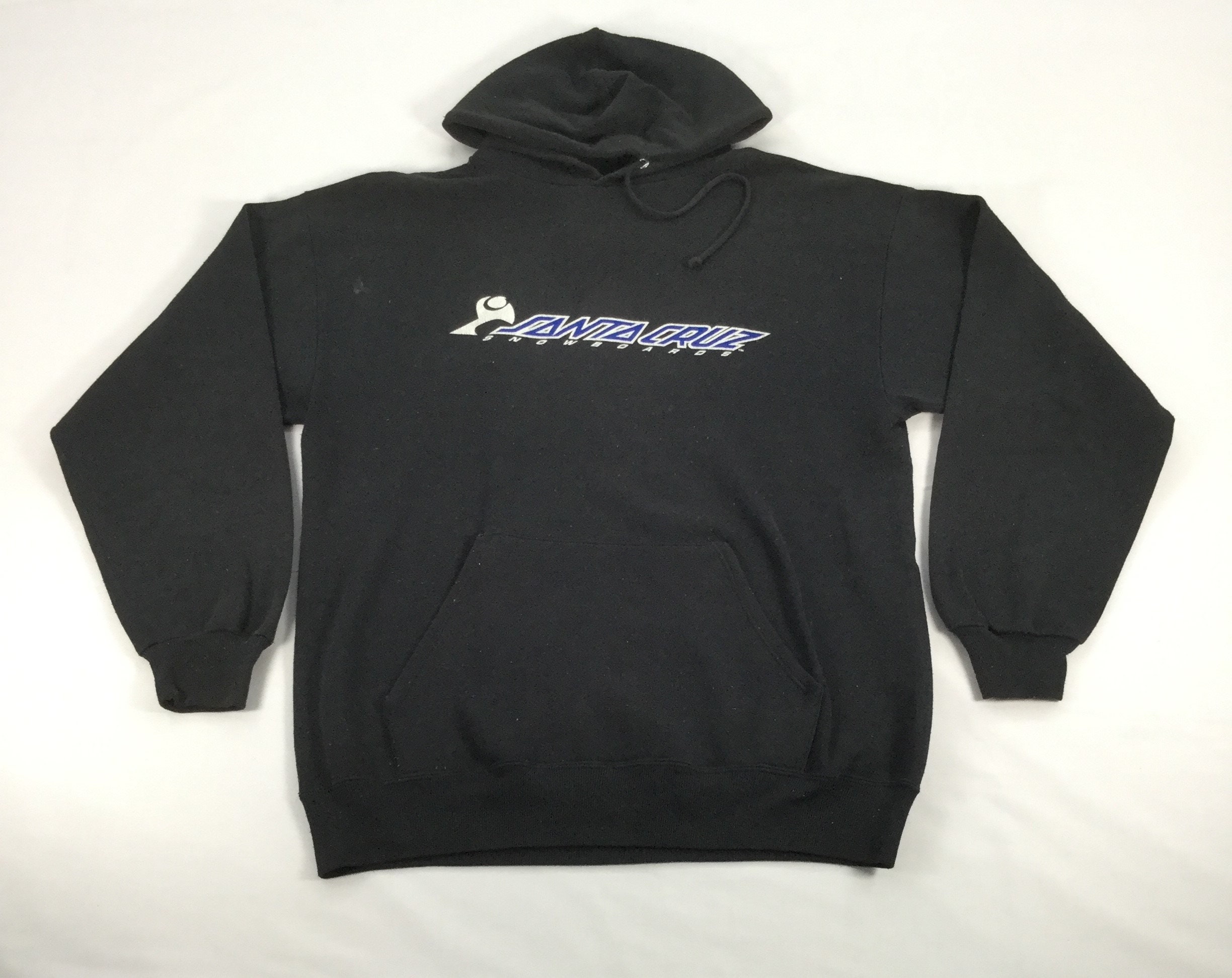 Vintage 90s SANTA CRUZ Hoodie Santa Cruz Sweatshirt Black Vintage 90s SANTA CRUZ Hoodie Santa Cruz Sweatshirt Black