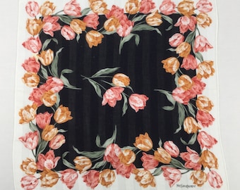 Pañuelo de flores vintage de Yves Saint Laurent, pañuelo de bolsillo de YSL, pañuelo de diseñador para hombre y mujer, regalos de lujo