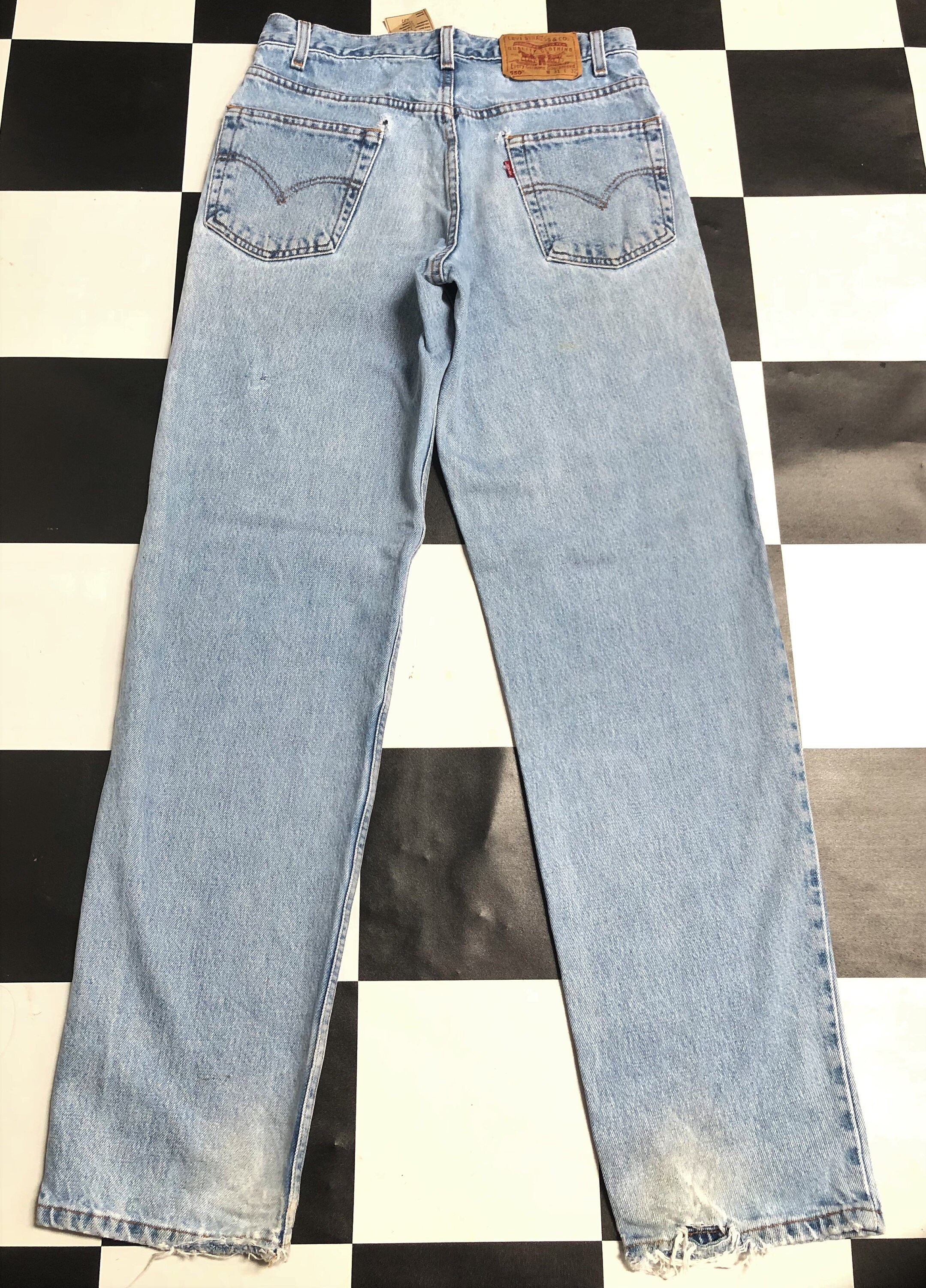 Vintage Levis 550 Jeans Ripped Jeans Distressed Jean Blue
