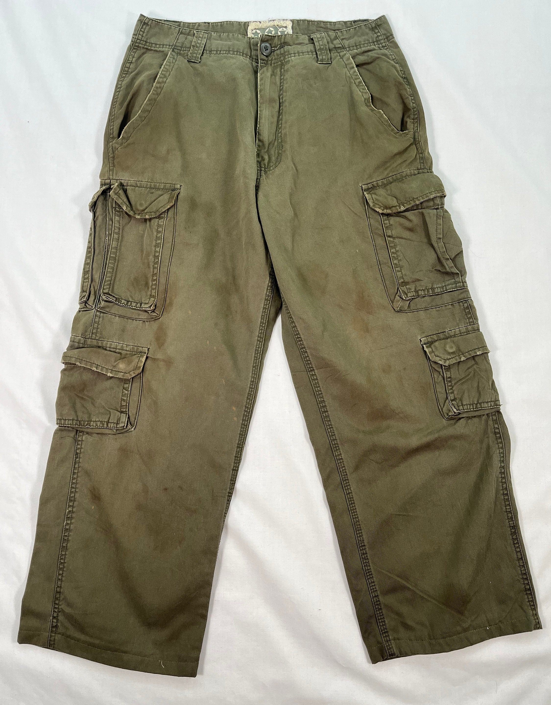 No Boundaries Juniors Plus Size Washed Cargo Flare Pants, 31