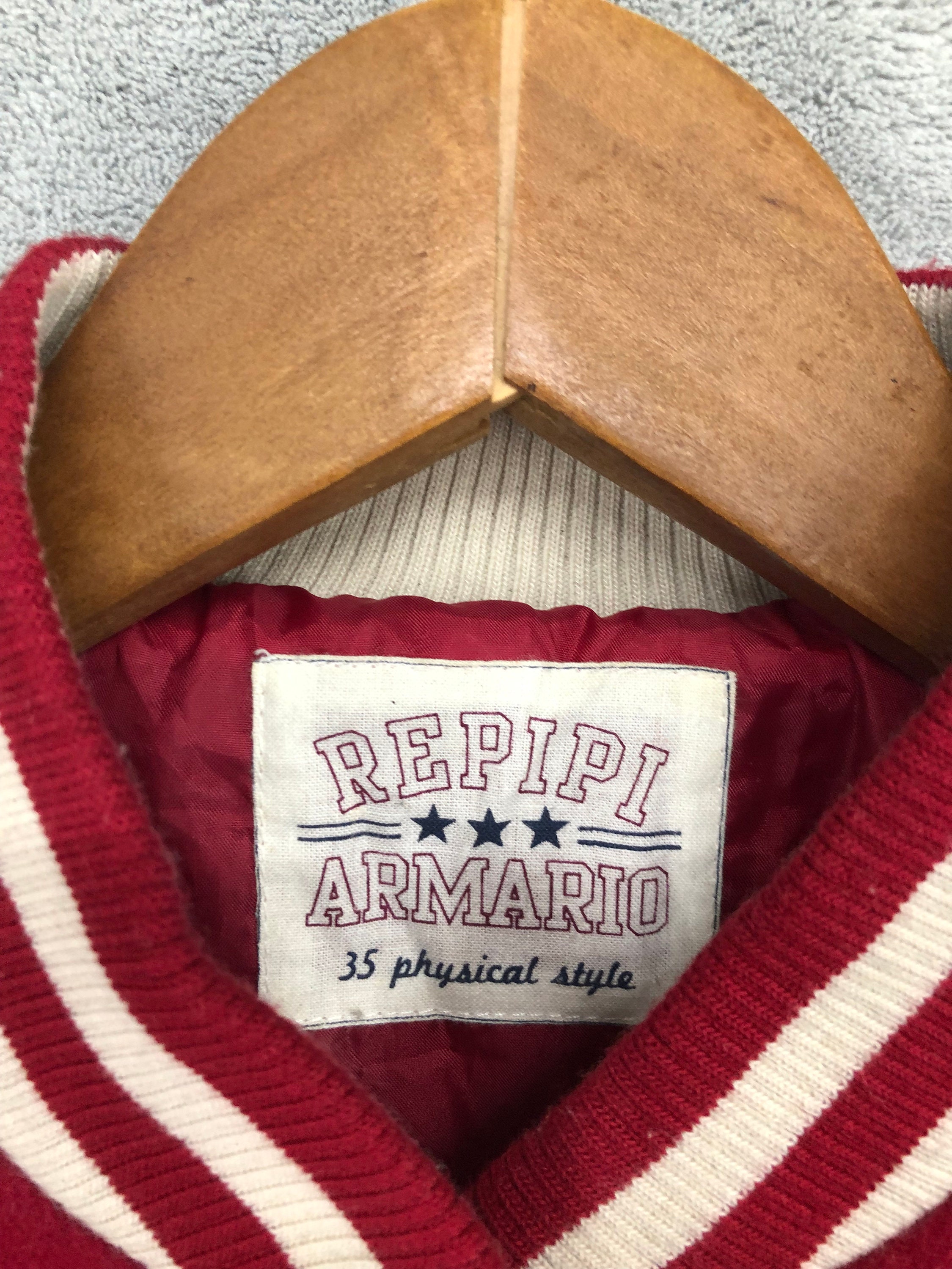 Repipi Armario Varsity Jacket Women Red Embroidery Jacket