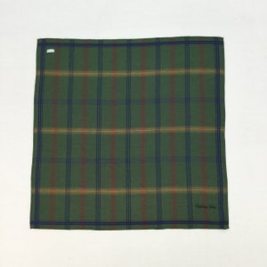 CHRISTIAN DIOR Checked Vintage Handkerchief Pocket Square Christian Dior  Napkin Christian Dior Bandana Gift Pocket Square Handkerchief