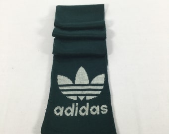 Vintage Adidas Trefoil Scarf Muffler Adidas neck scarf Adidas Neck Warmer  Sports Black Scarf Winter