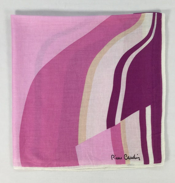 Vintage Pierre Cardin Multicolor Handkerchief  Ne… - image 4