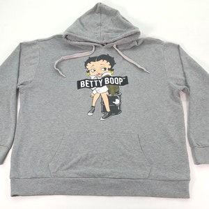 Vintage Betty Boop Hoodies Betty Boop Sweatshirt Betty Boop Crewneck Cartoon Print Art Streetwear Men Women Size XL