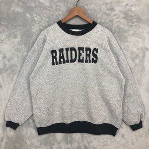 Vintage Raiders Sweatshirt Oakland Raiders Crewneck Raiders Sweater Gray American Football Made in usa  Sports Unisex Size L