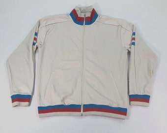 vintage Adidas Zipper Front Sweater : ras du cou sportswear (taille M)