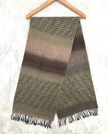 FENDI: scarf in silk blend with jacquard FF monogram - Pink