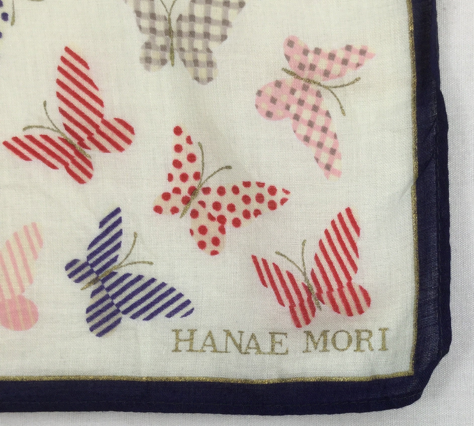 小物 HANAE MORI HANDKERCHIEFS HANAE MORI Handkerchief Women Butterfly Floral Pattern 100