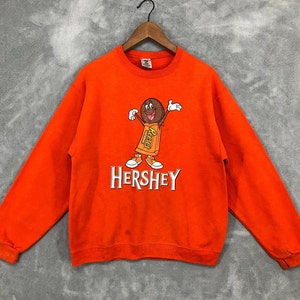 Vintage Hershey Sweatshirt Hershey Chocolate Cartoon Crewneck Hershey Mascot Sweater Pullover Promo Art Women Size M