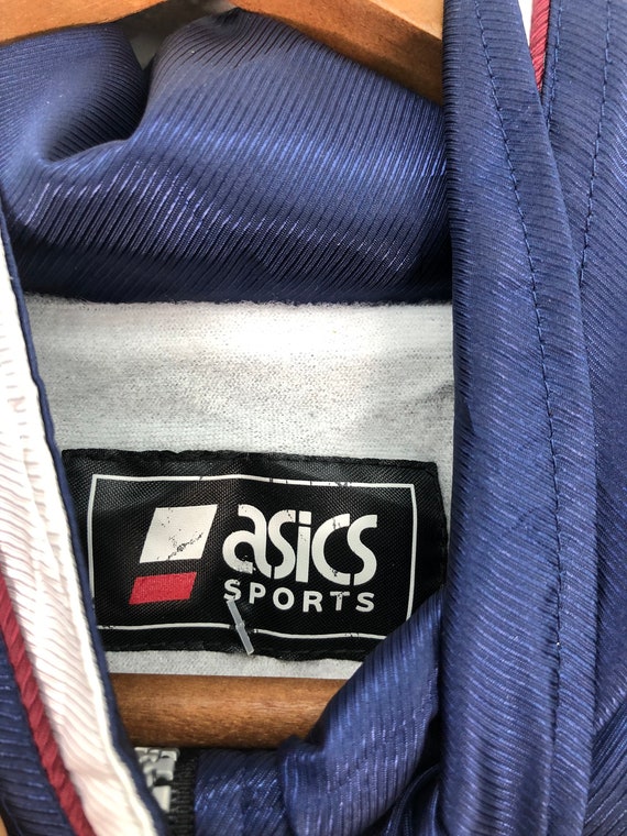 Vintage Asics Sports Windbreaker Jacket Asics Blu… - image 9