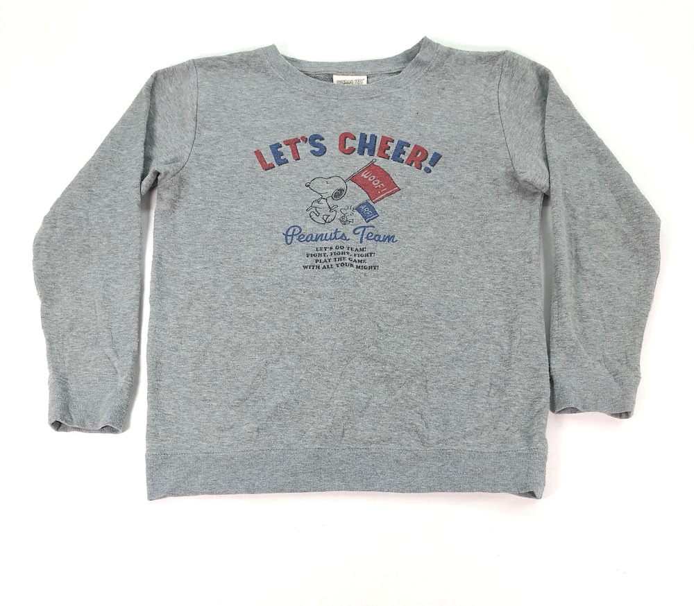 Peckshirt Style Vintage Peanuts Snoopy Women Sweatshirt, Snoopy Crewneck , Snoopy Pullover Sweater, Cartoon Sweatshirt, Grey Colour , Small Size
