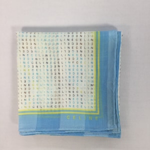 Vintage Celine Paris Handkerchief Celine Neckerchief Pocket Square Designer  Men Women Luxury Gifts