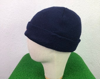 Vintage Nike Beanie Nike Big Swoosh Hat Nike Blue Beanie