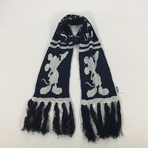 Vintage Disney Mickey Mouse Scarf Muffler Mickey Mouse Neck Scarf Neck Warmer Cartoon Gifts Men Women