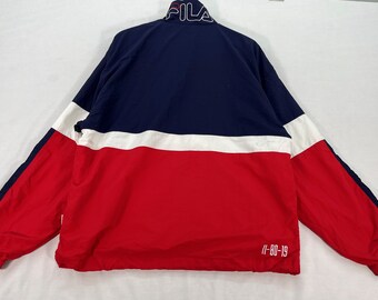 Fila jacket red blue white best sale