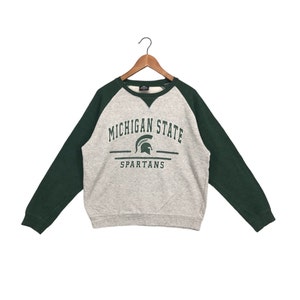 Michigan State Spartans Sweatshirt Michigan State University Crewneck American Football Sweater College University Athletic Unisex Size M