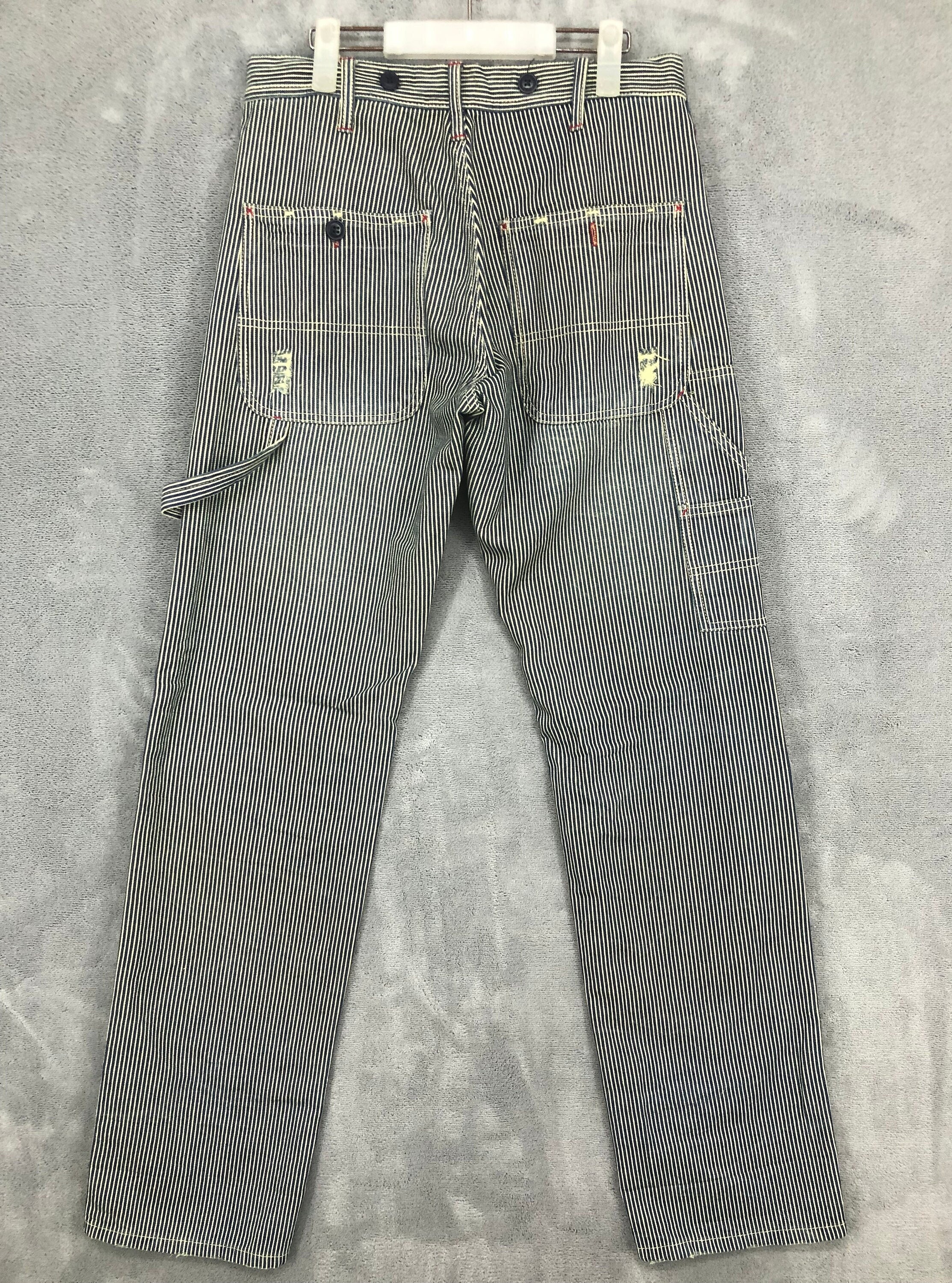 Browny Japan Hickory Carpenter Pants Workwear Pants Blue - Etsy