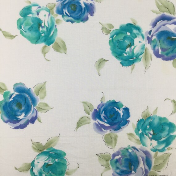 Vintage Emanuel Ungaro Flowers Handkerchief Flora… - image 2