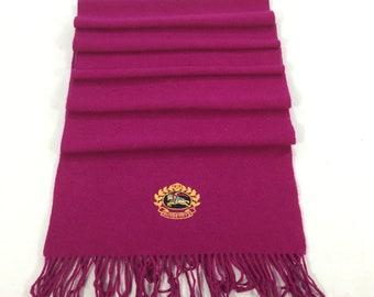 Bufanda vintage de lana de cordero rosa de Burberry Bufanda de cuello de Burberry Calentador de cuello Bufanda de diseñador hecha en Inglaterra Regalos de lujo para hombres y mujeres