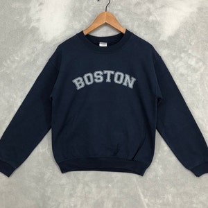 Felpa vintage Boston, girocollo Boston, maglione Boston City College University, regalo per uomo e donna, taglia S