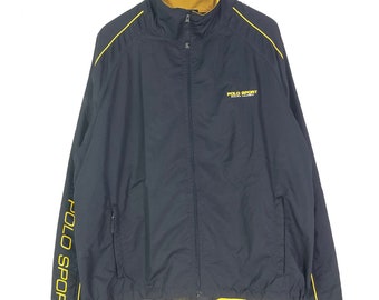 Vintage 90s Polo Sport Windbreaker Jacket Ralph Lauren Large Size
