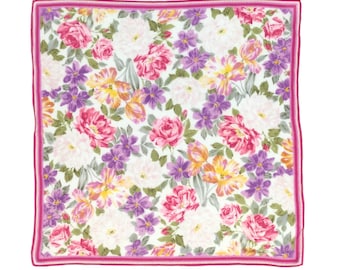 Pañuelo floral vintage de YSL: pañuelo de seda y algodón