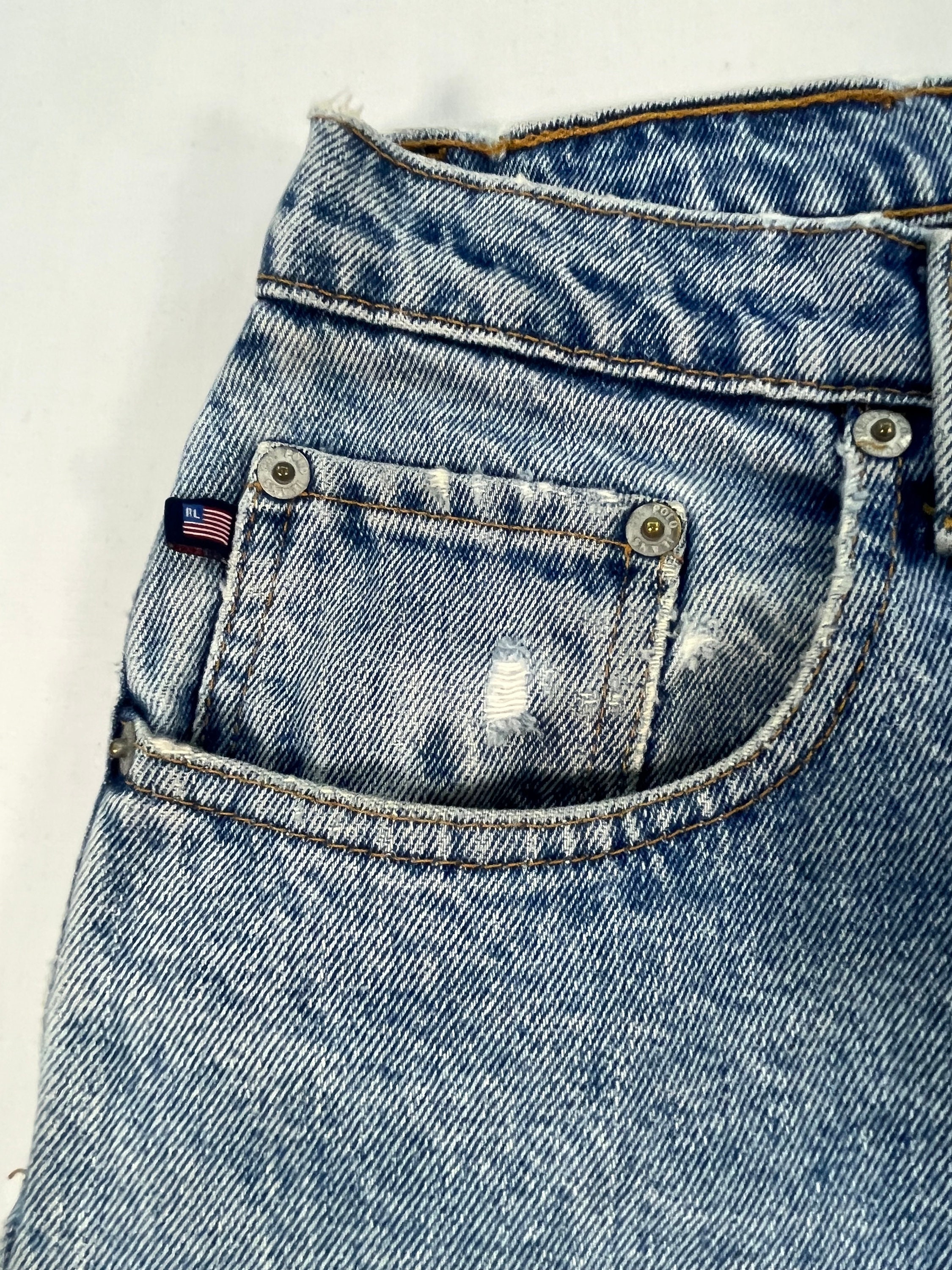 Vintage Polo Ralph Lauren Jeans: Faded Blue Denim, Classic Fit 