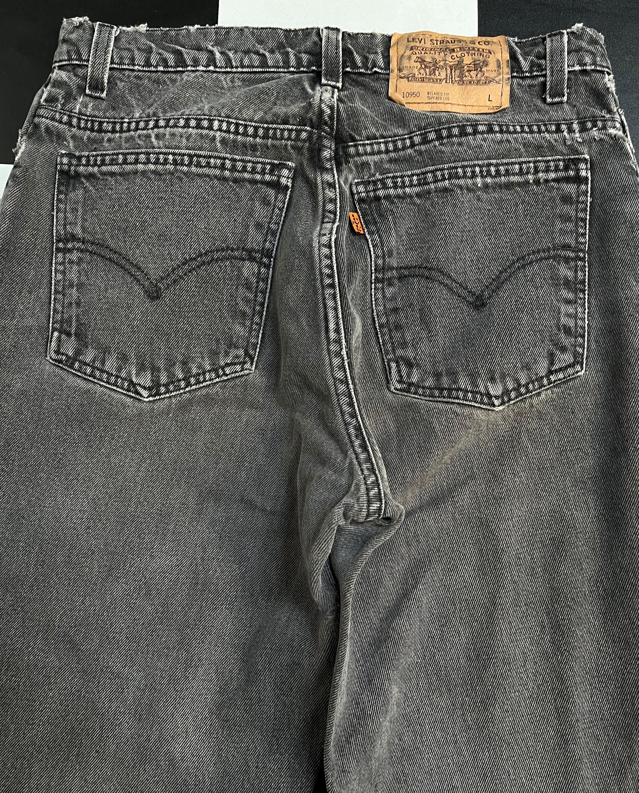 Vintage 90s Levis 950 Faded Black Orange Tab Jeans, , Levis  display picture 1