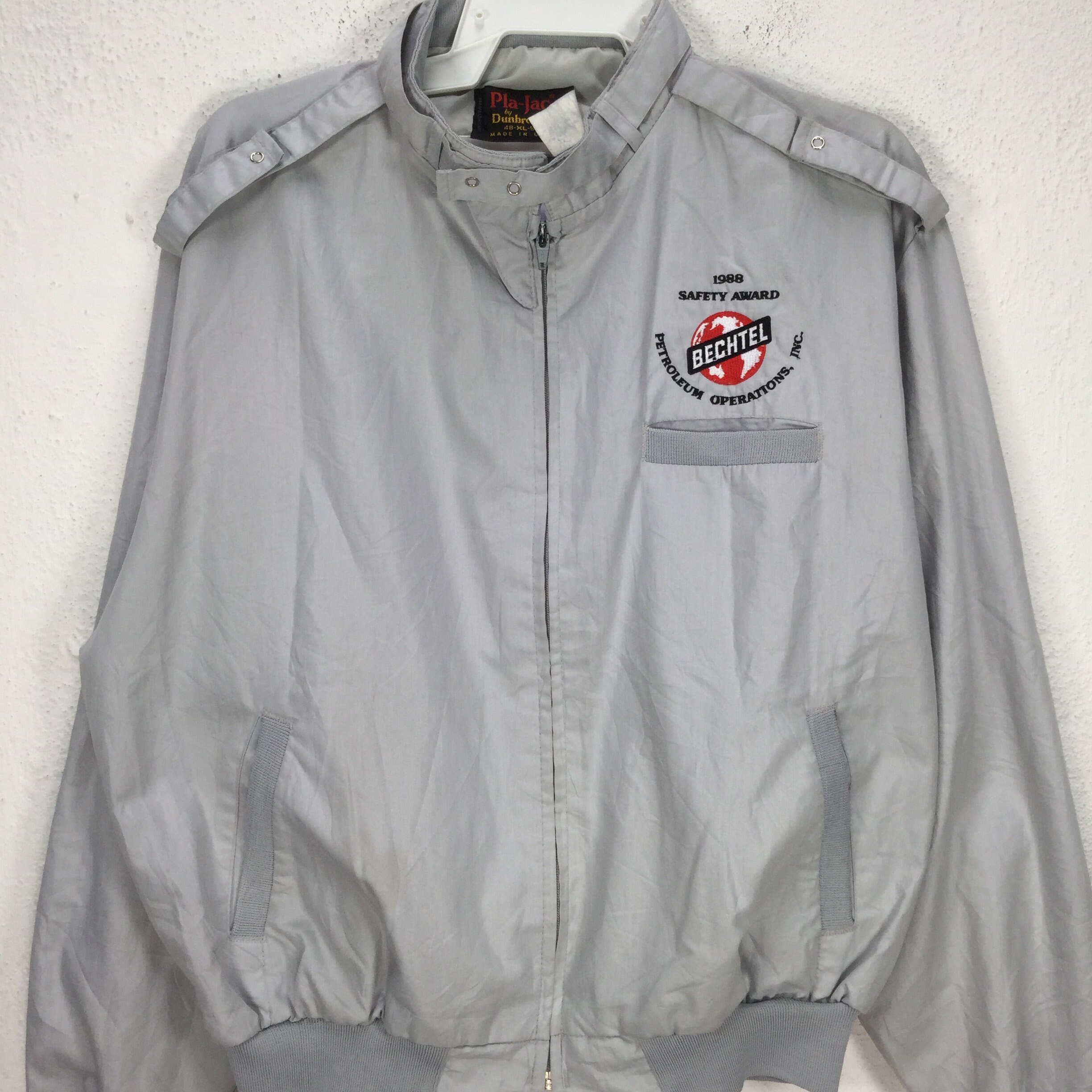 Vintage 80s Pla Jac Nylon Bomber Jacket: Dunbrooke Workwear (XL 