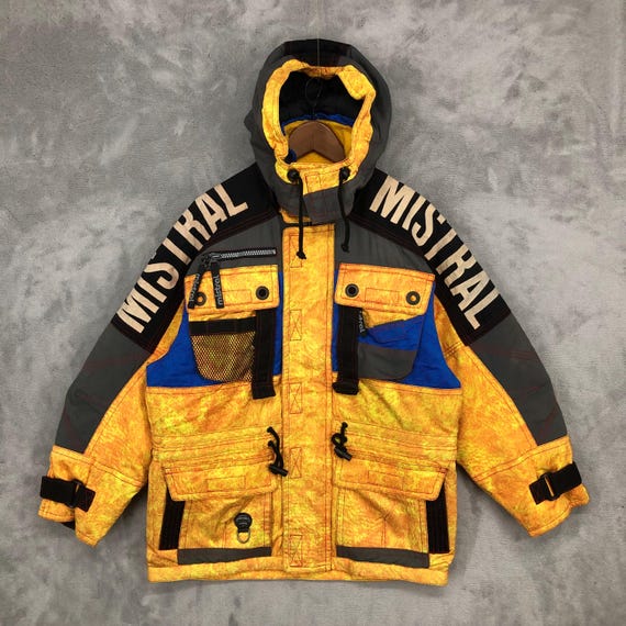 Vintage Mistral Multicolor Jacket, Winter, Ski Wear, Snowboarding