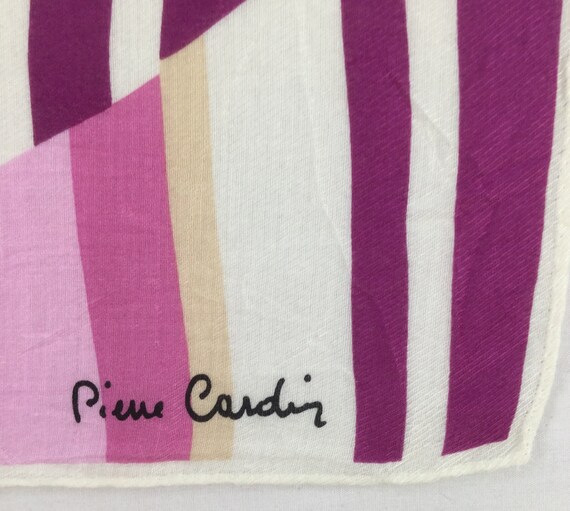 Vintage Pierre Cardin Multicolor Handkerchief  Ne… - image 5