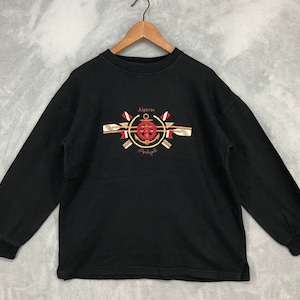 Vintage Algarve Portugal Sweatshirt: Embroidered Flag Crewneck (Size M)