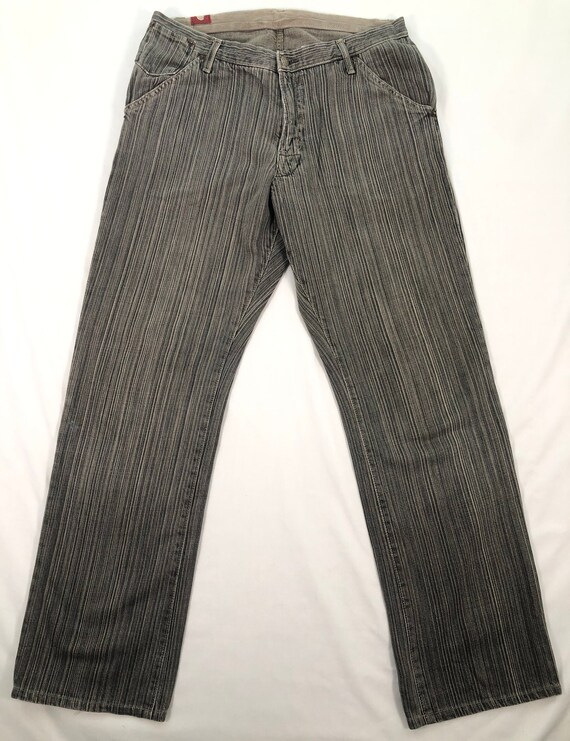 Black and hotsell grey striped jeans